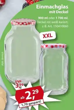 Sonderpreis Baumarkt Einmachglas mit Deckel Angebot