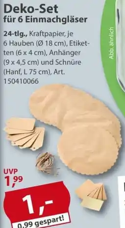 Sonderpreis Baumarkt Deko-Set für 6 Einmachgläser Angebot