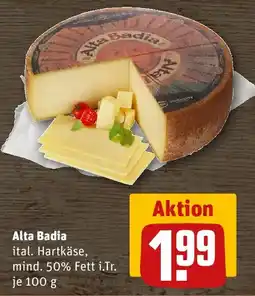 REWE Alta Badia ital. Hartkäse Angebot