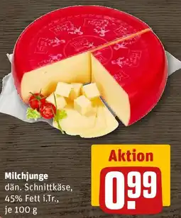 REWE Milchjunge dän. Schnittkäse Angebot