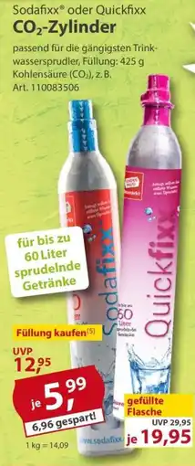 Sonderpreis Baumarkt Sodafixx oder Quickfixx CO₂-Zylinder Angebot