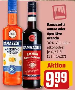 REWE Ramazzotti Amaro oder Aperitivo Arancia Angebot