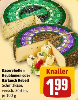 REWE Käserebellen Heublumen oder Bärlauch Rebell Angebot