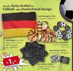 Sonderpreis Baumarkt versch. Party-Artikel im Fußball- oder Deutschland-Design Angebot