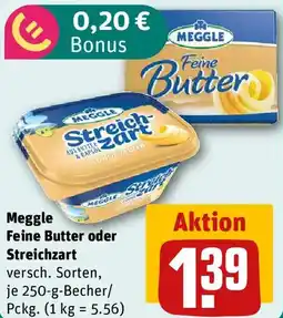 REWE Meggle Feine Butter oder Streichzart Angebot