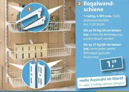 Sonderpreis Baumarkt 2 Regalwandschiene Angebot
