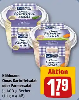 REWE Kühlmann Omas Kartoffelsalat oder Farmersalat Angebot