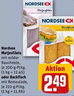 REWE Nordsee Matjesfilets oder Backfisch Angebot
