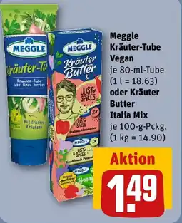 REWE Meggle Kräuter-Tube Vegan oder Kräuter Butter Italia Mix Angebot