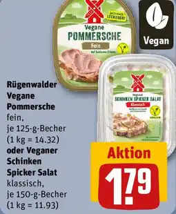 REWE Rügenwalder Vegane Pommersche oder Veganer Schinken Spicker Salat Angebot