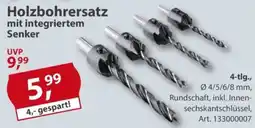 Sonderpreis Baumarkt Holzbohrersatz mit integriertem Senker Angebot