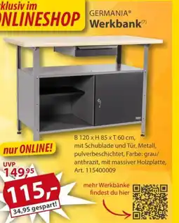 Sonderpreis Baumarkt GERMANIA Werkbank Angebot