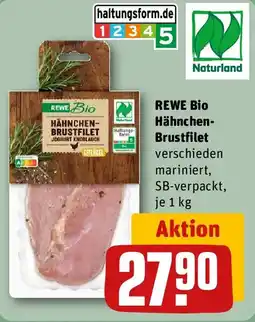 REWE REWE Bio Hähnchen- Brustfilet Angebot
