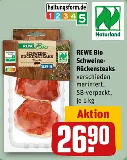 REWE REWE Bio Schweine- Rückensteaks Angebot