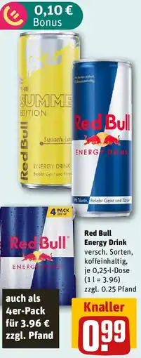 REWE Red Bull Energy Drink Angebot
