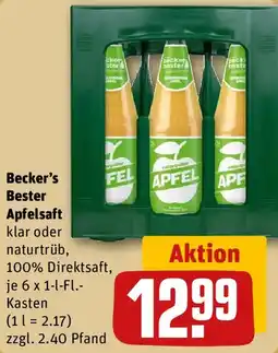 REWE Becker's Bester Apfelsaft Angebot