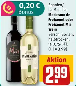 REWE Mederano de Freixenet oder Freixenet Mia Wein Angebot