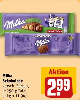 REWE Milka Schokolade Angebot