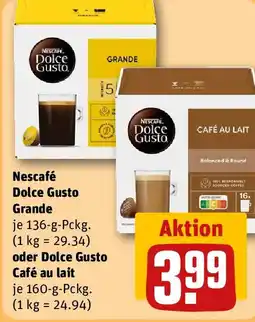 REWE Nescafé Dolce Gusto Grande oder Dolce Gusto Café au lait Angebot