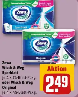 REWE Zewa Wisch & Weg Sparblatt oder Wisch & Weg Original Angebot
