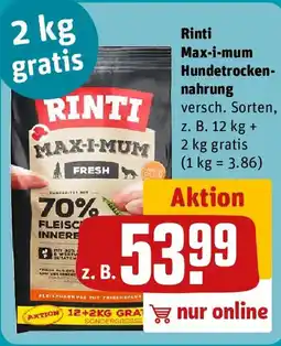 REWE Rinti Max-i-mum Hundetrockennahrung Angebot