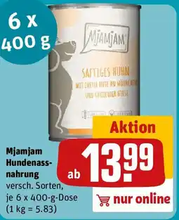 REWE Mjamjam Hundenassnahrung Angebot