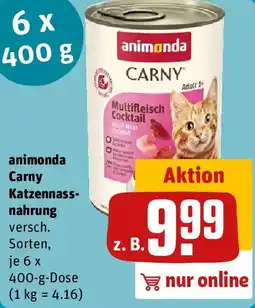 REWE animonda Carny Katzennassnahrung Angebot