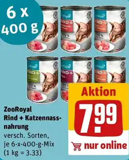 REWE ZooRoyal Rind + Katzennassnahrung Angebot