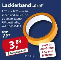 Sonderpreis Baumarkt Lackierband „Gold" Angebot