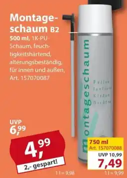 Sonderpreis Baumarkt Montageschaum B2 Angebot