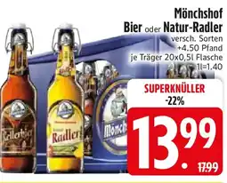 Edeka Mönchshof Bier oder Natur-Radler Angebot