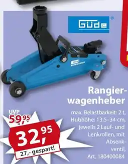 Sonderpreis Baumarkt Güde Rangierwagenheber Angebot