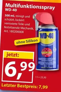 Sonderpreis Baumarkt Multifunktionsspray WD-40 Angebot