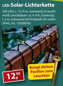 Sonderpreis Baumarkt LED-Solar-Lichterkette Angebot