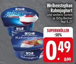 Edeka Weihenstephan Rahmjoghurt Angebot