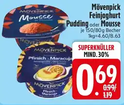 Edeka Mövenpick Feinjoghurt Pudding oder Mousse Angebot