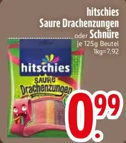 Edeka hitschies Saure Drachenzungen oder Schnüre Angebot