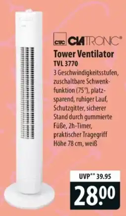 Famila Nord Ost CLATRONIC Tower Ventilator TVL 3770 Angebot