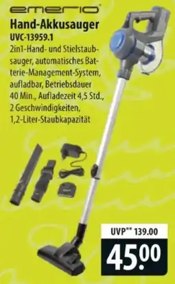 Famila Nord Ost emerio Hand-Akkusauger UVC-13959.1 Angebot