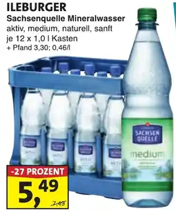 Lösch Depot ILEBURGER Sachsenquelle Mineralwasser Angebot