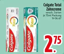 Edeka Colgate Total Zahncreme Angebot