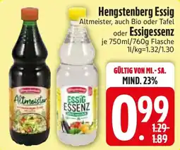 Edeka Hengstenberg Essig oder Essigessenz Angebot