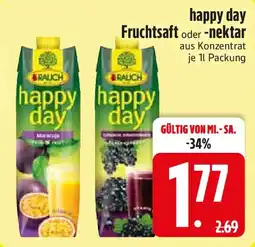 Edeka happy day Fruchtsaft oder -nektar Angebot