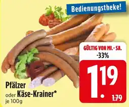 Edeka Pfälzer oder Käse-Krainer Angebot