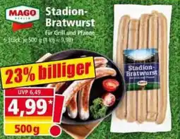 Norma MAGO Stadion- Bratwurst Angebot