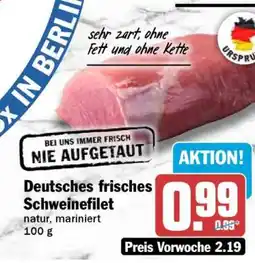 HIT Deutsches frisches Schweinefilet Angebot