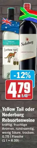 HIT Yellow Tail oder Nederburg Rebsortenweine Angebot