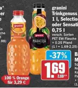 HIT granini Trinkgenuss 1 l, Selection oder Sensation 0,75 l Angebot