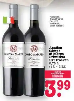 Scheck-in-Center Apulien Campo di Marzo Primitivo IGT trocken Angebot
