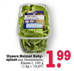 Scheck-in-Center Unsere Heimat Babyspinat Angebot